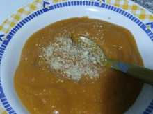 Sopa de abóbora com batata