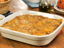 Polenta com carne moida