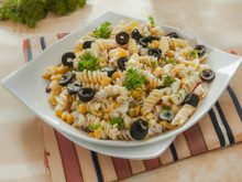 Macarrão vegetariano com maionese