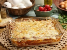 Lasanha com massa de panqueca