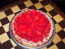 Torta maravilhosa de morango