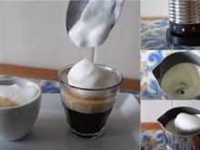 Como fazer café macchiato em casa que nem o da cafeteria sem aeroccino (espumador e leite)