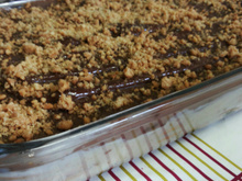 Torta de bolachinha com paçoca