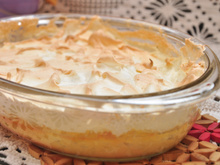 Sobremesa quente de maçã