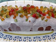 Bolo de frutas noite feliz