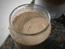 Vitamina de banana com chocolate