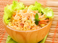Salada de maçã, cenoura e repolho