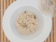 Risoto de banana com  gengibre