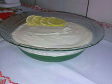 Gelatina de limão com mousse de limão