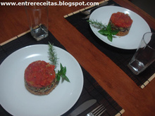 Filé entre camadas de sabores