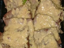 Lombo assado ao vinho com molho especial