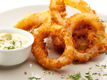 Lulas fritas com molho tártaro