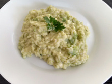 Risoto de brócolis com queijo minas
