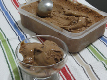 Sorvete de bolacha de chocolate