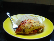 Lasanha vegetariana de massa de crepes com ricota