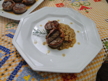 Filé mignon com risoto