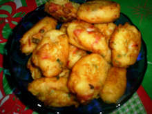 Bolinho de batata doce frito