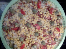 Pizza de pão fatiado