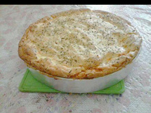Torta de frango com requeijão