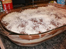 Pudim assado de pão francês