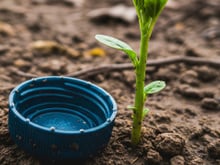 Não é por estética: qual é o objetivo de colocar tampas de garrafa em volta dos caules das plantas?
