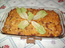 Arroz de forno à carbonara da Marta