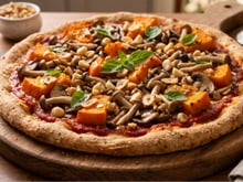 Pizza vegetariana sem glúten nem lactose