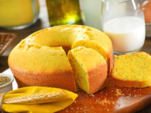 Bolo de fubá de nata
