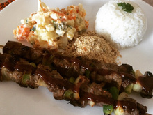 Espetinho de Alcatra na frigideira