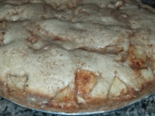 Torta de maçã e banana com canela
