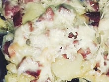 Batata com queijos ao forno