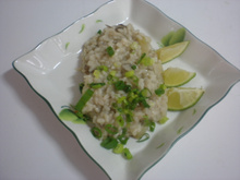 Risoto com funghi e gorgonzola