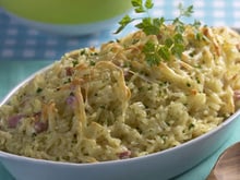 Arroz com presunto e parmesão