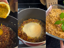 Nem de cebola, nem de banana: todo o Natal eu faço uma farofa de maracujá molhadinha que minha família ama