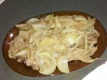 Costelinha suína acebolada da Flávia