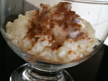 Arroz doce de microondas