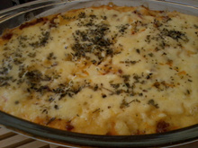 Escondidinho à bolonhesa com creme branco