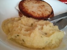 Purê de batata doce com salsinha