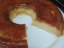 Pudim de pão no microondas