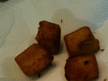 Mandioca cremosa frita