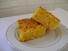 Bolo de fubá cozido