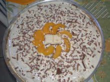 Torta de creme com chocolate