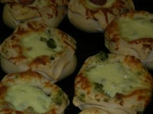 Panhoca com  queijo gorgonzola