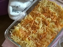 Frango com queijo e batata palha