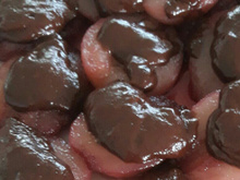 Pêra com chocolate