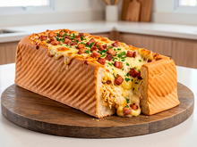 Melhor que muito lanche de lanchonete, esse pão vulcão de frango, queijo e bacon virou o mais pedido aqui em casa
