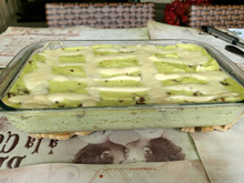 Bolo de chuchu recheado com carne moída