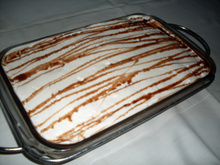 Pavê de chocolate com ameixas