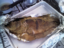 Tucunaré com recheio de batatas