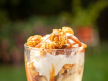 Pipoca doce para comer com colher